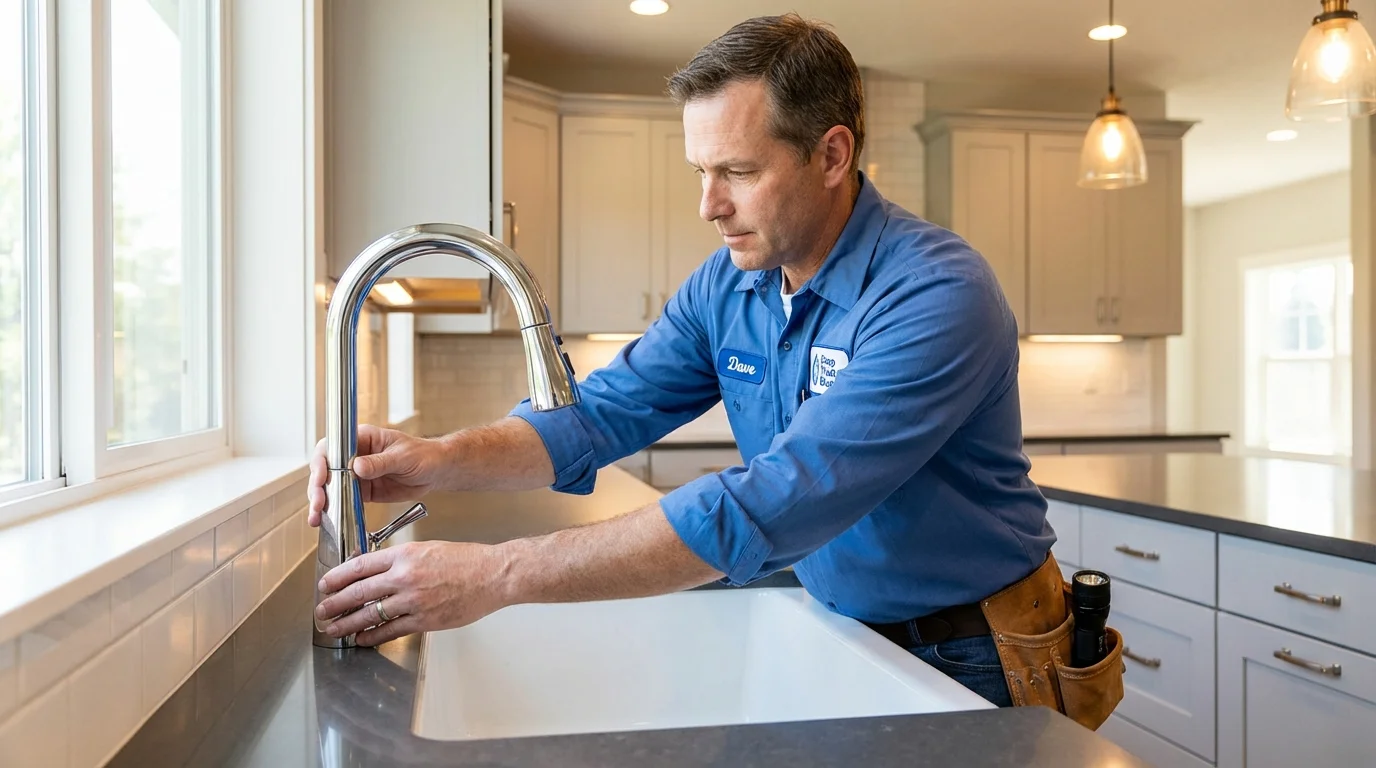 Kitchen faucet installation by Johns Plumbing LLC in Winston